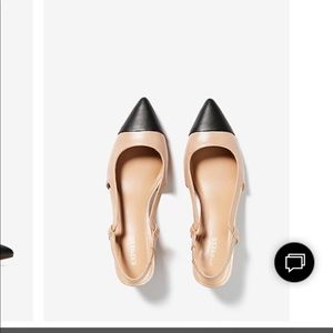 BRAND NEW express Toe Cap Slingback Block Heels